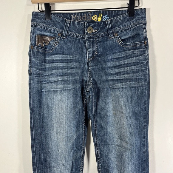 Mudd Skinny Boot Dark Wash Denim Jeans Women's Juniors Size 3 - Picture 11 of 12